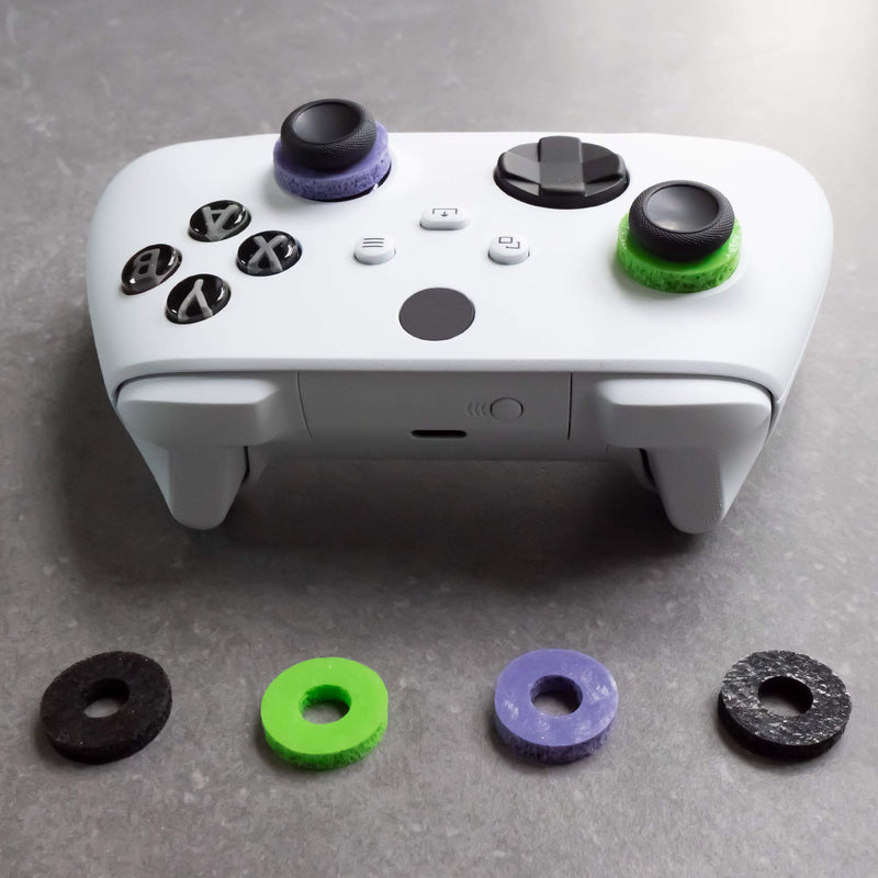 KontrolFreek Precision Rings | Aim Assist Motion Control for Playstation 4 (PS4), PS5, Xbox One, XBX, Switch Pro & Scuf Controller (Black/Purple/Green) Black/Purple/Green