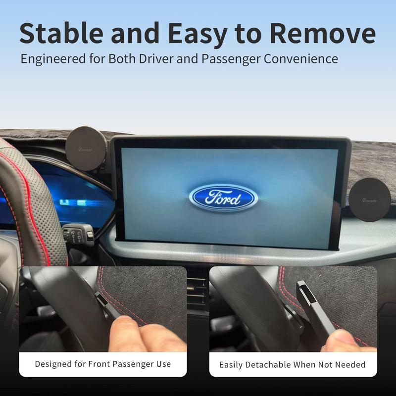Car Phone Holder for Ford Escape 2023–2026 Accessories, 13.2-Inch Screen Car Phone Mount with Dual Holders, Magnetic Phone Holder with Upgraded Metal Ball Joint, 360° Adjustable, for iPhone & Android Magnetic holder-Metal Ball Joint