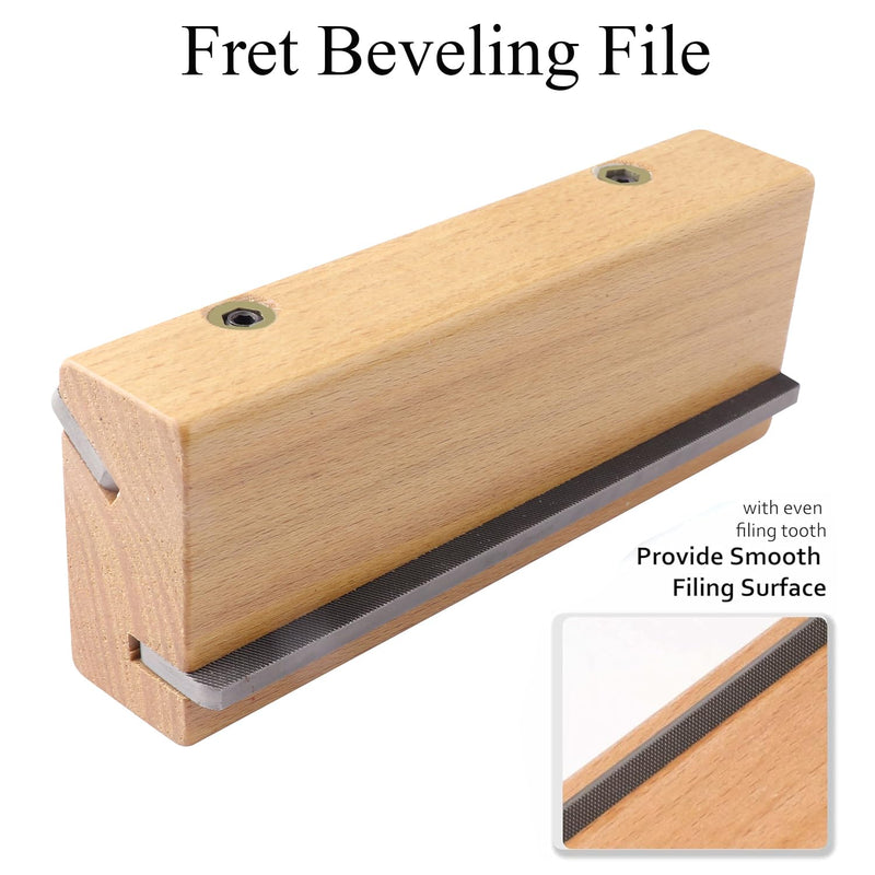 Metallor Guitar Fret Beveling File Wood Guitar Fret Crowning File Chamfering File Wood Cutting Edge Tool Fret End Dressing Guitar Luthier Tool Repair Tools.