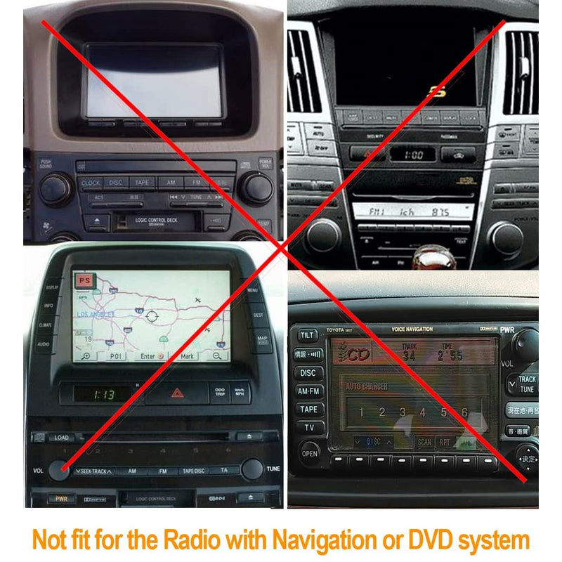 Car Stereo Transmitter Build-in Bluetooth 5.0 with USB & AUX Input Hands-Free Calling Adapter for Toyota Corolla 2005-2011, RAV4 2003-2011, Avensis 2003-2011, Tacoma 2004-2008 For No Navigation