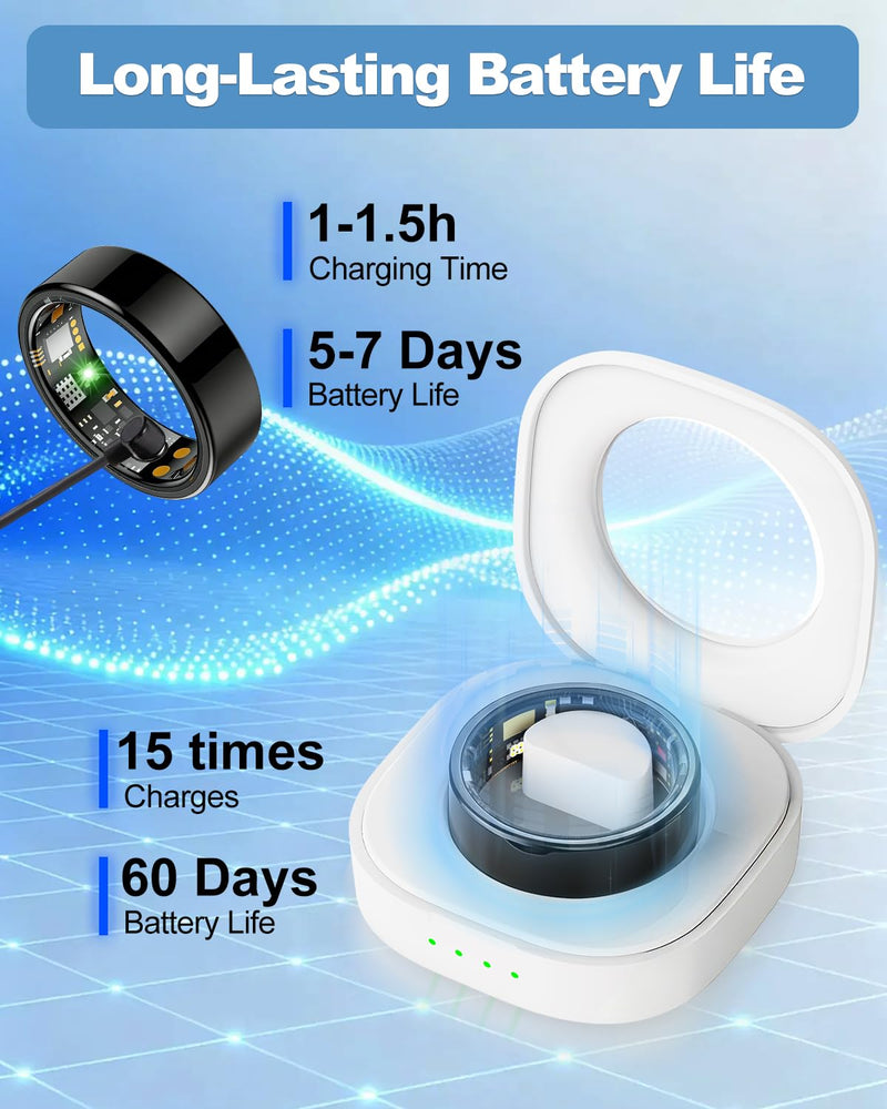 BENIO Gen4 Smart Ring Health & Fitness Tracker Step Counting | 2026 Upgraded,for Women Men, Waterproof, Heart Rate,Blood Oxygen,Sleep Monitoring,Step Counting,No Subscription Black 10#