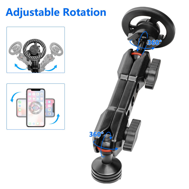 Magnetic Phone Mount for Ford Bronco 2021-2026 2/4 Door Car Accessories | Cell Phone Dash Mount, Ford Bronco Phone Mount with 360° Dual-Ball, OEM Dash Mount Install, No-Drill (Not for Bronco Sport)