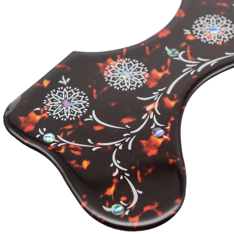 Acoustic Guitar Pickguard 2.4mm Super Scratch-Resistant Tortoise Red No Drill Required (Dark Tortoise) Dark Tortoise