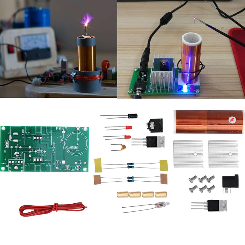 Coil Module, Arc Plasma Speaker Mini Coil DIY Electronic Kit Tool 15 W DC 15-24 V 2 A, Electronic Coil Teaching Learning Module, Wireless Transmission Coil, Default
