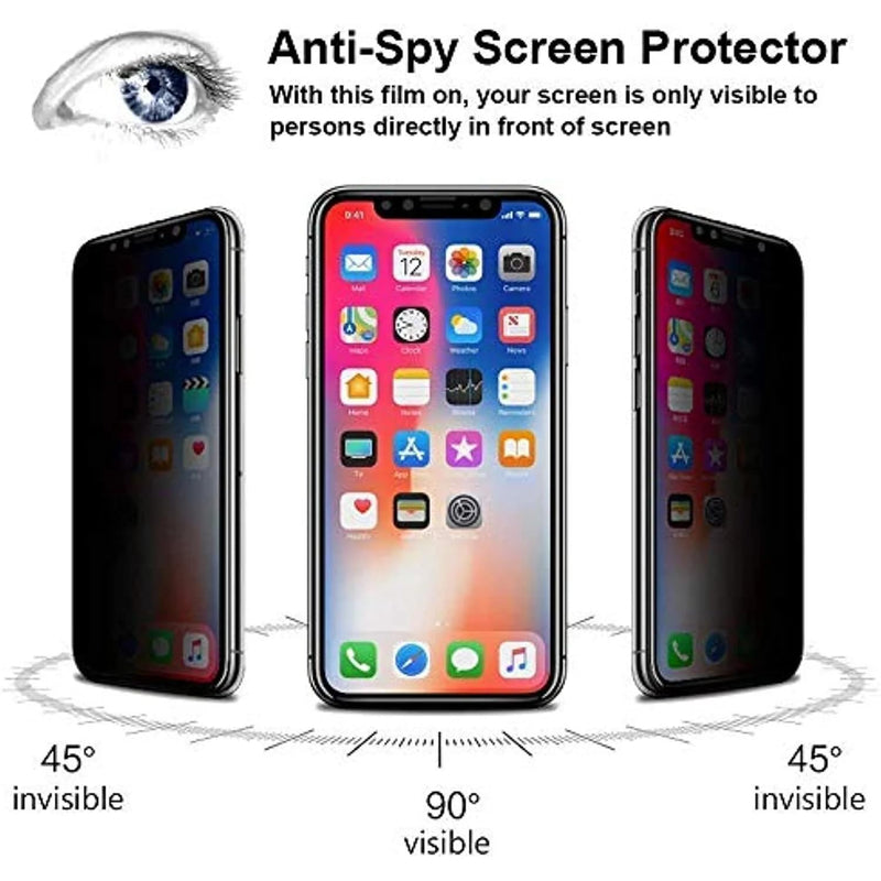 [2 Pack] Privacy Screen Protector for iPhone 11/XR, YMHML Tempered Glass Anti-Spy Bubble Free Case Friendly Easy Installation Film for iPhone 11/XR 6.1 Inch iPhone 11/XR-6.1 Inch