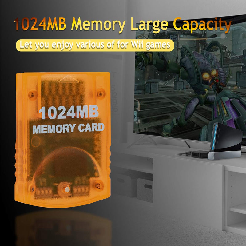 Mcbazel 1024MB(16344 Blocks) Memory Card for Gamecube and Wii Console