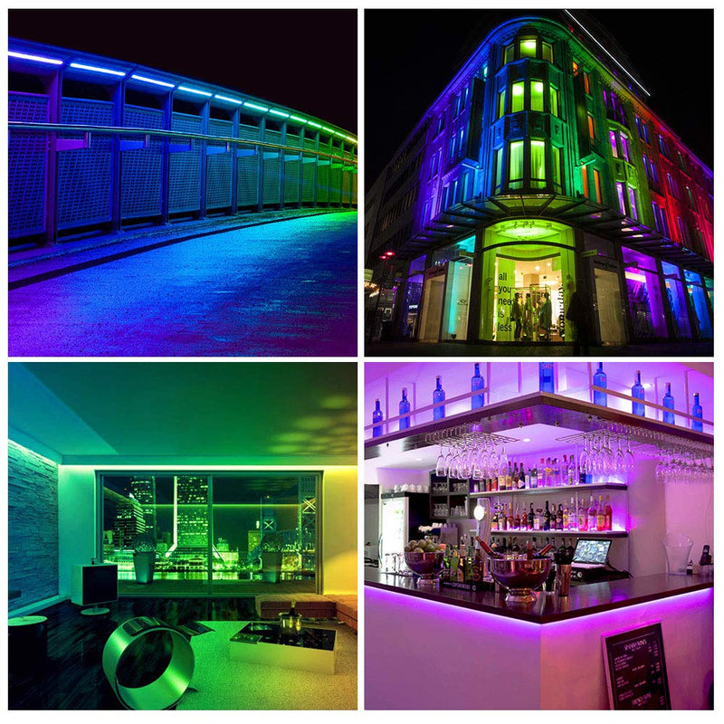 BTF-LIGHTING WS2811 Addressable LED Strip Ultra Bright 5050SMD RGB 60LED/m 20Pixels/m Multi-Colored Light Total 300LED 100Pixels 16.4FT DC12V IP65 Silicone Coating Waterproof(No Adapter or Controller) 60LEDs/m IP65 Silicone coating waterproof