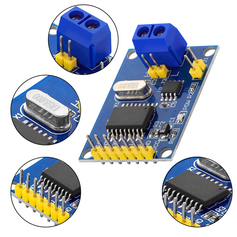 [AUSTRALIA] - GERUI 5 Pieces CAN-Bus Shield MCP2515 Bus Module SPI Protocol for Arduino SCM 51 MCU ARM Controller with TJA1050 DC 5V Power Supply Converter Development Board 