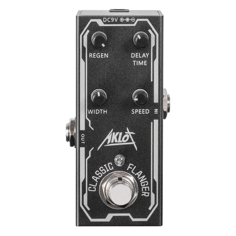 Classic Flanger Guitar Pedal, AKLOT Electric Effects Pedals Mini Single Type DC 9V True Bypass Classic Flanger