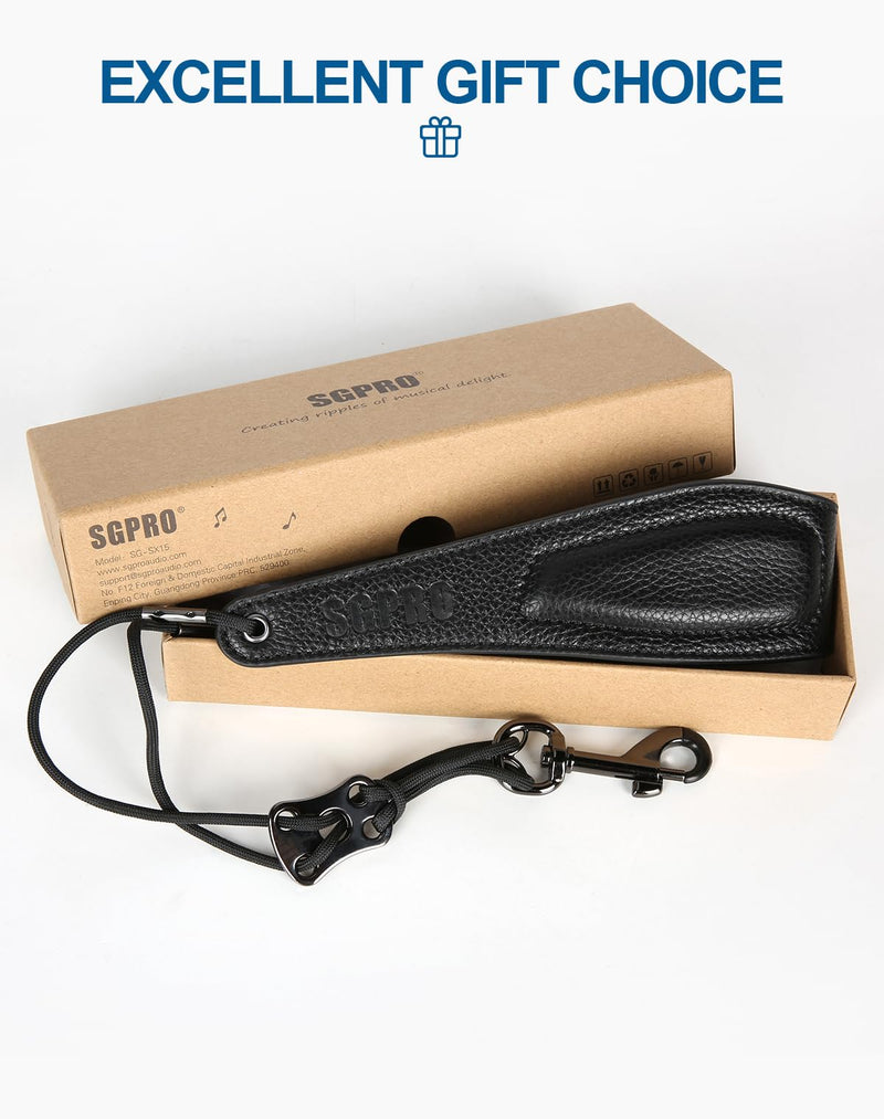 Saxophone Neck Strap with Adjustable Length, Ergonomic Soft Pads & Design - Robust Soprano, Tenor, Alto Saxophone Strap with Metal Adjuster & Swivel Hook, Perfect Saxophone Accessories Gift
