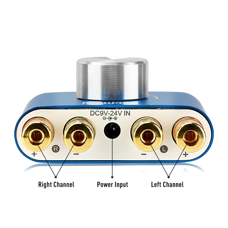 Facmogu F900 2 CH Bluetooth Amplifier 100W with Power Supply Adapter DC 12V 5A, 50W + 50W BT 5.0 Mini Wireless Audio Power AMP for Home HiFi Stereo Speaker Blue