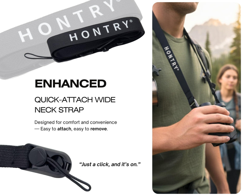 Hontry Travel Binoculars for Adults and Kids, Easy-Focus and Image Stabilization with Close Focus (Black,12x25) Black 12.0 x 25.0 Millimeters