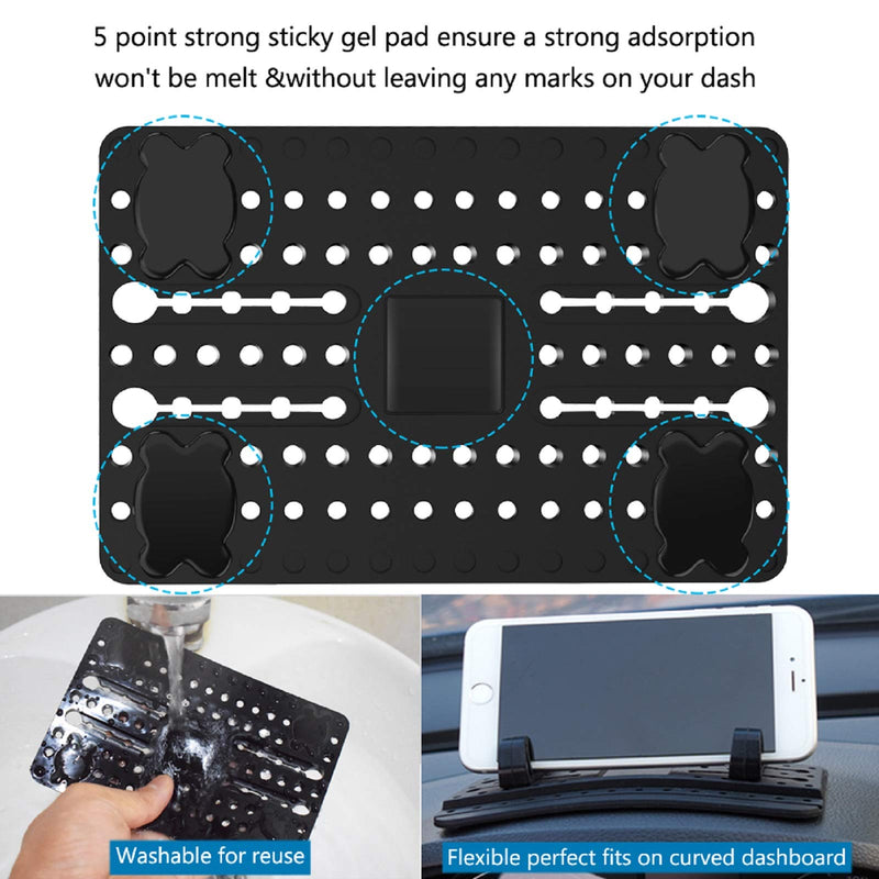 [AUSTRALIA] - Cell Phone Holder for Car, Dashboard Car Pad Mat Vehicle GPS Mount Universal Fit All Smartphones, Compatible with iPhone Xs/XS Max XR X 6S 7/8 Plus 