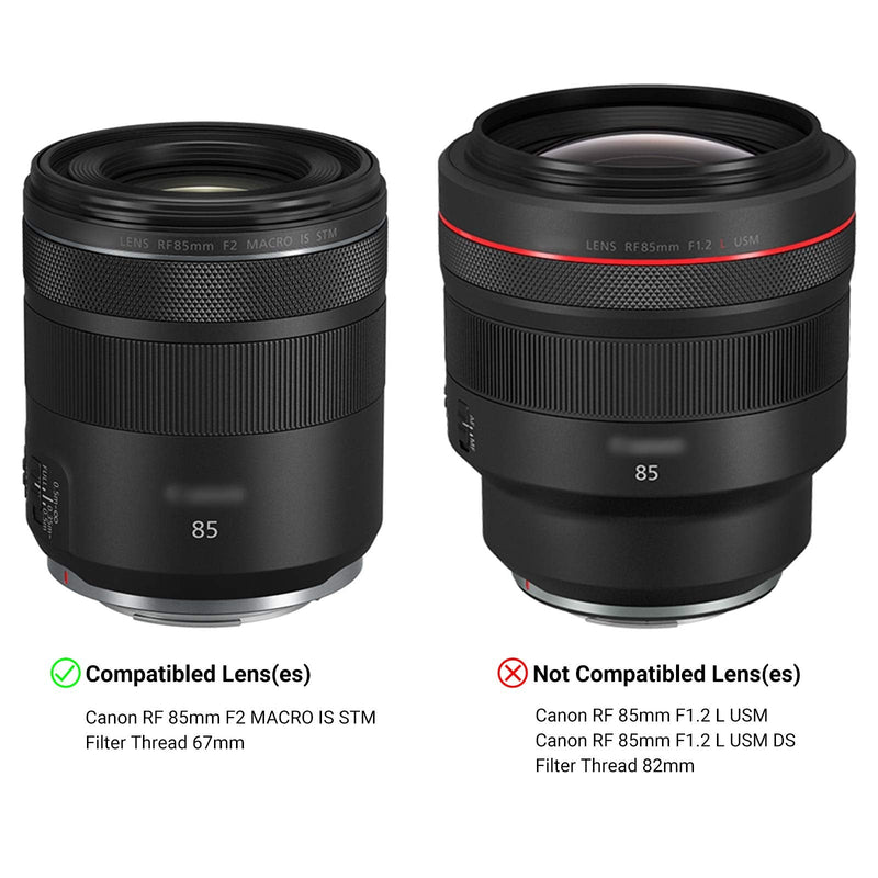 Lens Hood for Canon RF 85mm F2 Macro is STM Lens on EOS R6 R6 Mark II R5 RP R Camera, RF 85mm Lens Hood Reversible Lens Hood Replace Canon ET-77 Hood, Compatible with 67mm Filters and 67mm Lens Cap Replace Can. ET-77