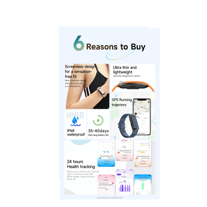 Smart Bracelet with 2 Premium Bands, Heart Rate,Blood Pressure,Blood Oxygen,Sleep,100+ Activity Modes, Fitness Tracker,Waterproof, Android/iOS with Long-Lasting Battery and Lifetime Subscription