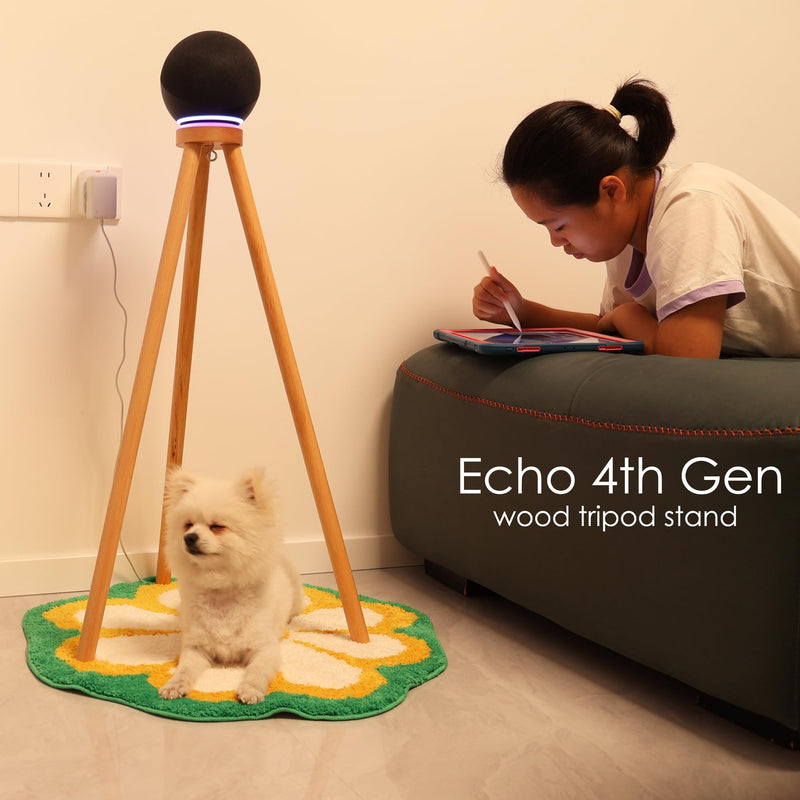 Compatible for sonos era100 and Echo 4th Gen Smart Speaker Wood Stand sonos era100&echo 4th Gen