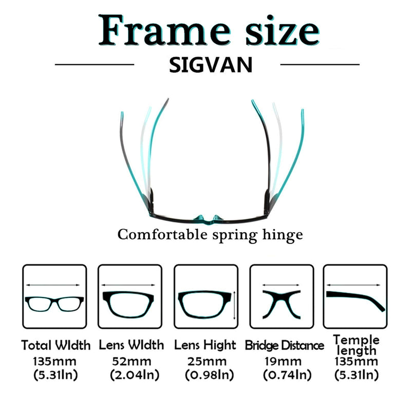 5 Pack Spring Hinge Reading Glasses Rectangular Fashion Quality Readers for Men and Women (5 Pack Mix, 2.5) 5 Pack Mix 2.5 x