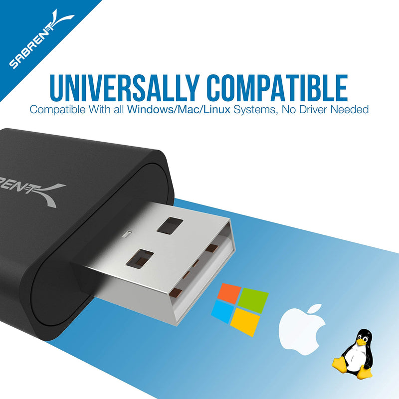 SABRENT USB 3.0 Sharing Switch for Multiple Computers and Peripherals LED Device Indicators + Aluminum USB External Stereo Sound Adapter for Windows and Mac