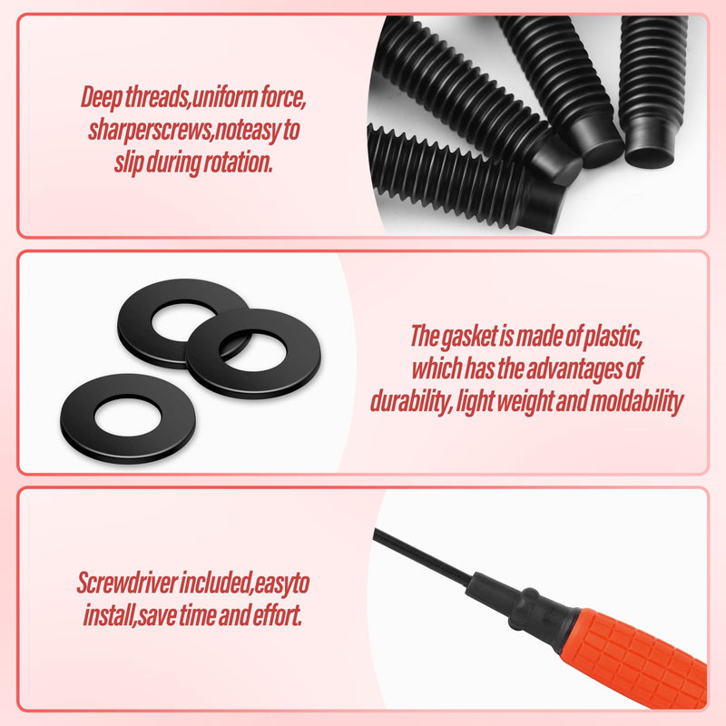 120PCS 10/32 Server Rack Screws, Racks Mounting Steel Screws with Washers and Screwdriver for Server Cabine