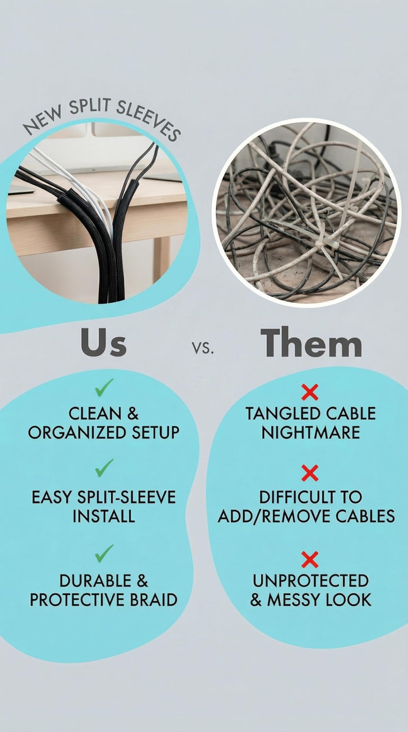 314 Piece Cord Organizer & Cable Management Set, All in One Desk and TV Cable Management Kit with Clips, Sleeves, Ties, Mounts for Home Office Perfect Tech Organizer Scissors & Travel Case Included