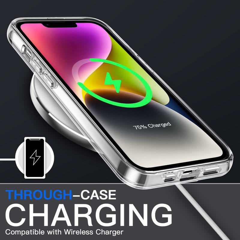 [AUSTRALIA] - JETech Case for iPhone 14 6.1-Inch, Non-Yellowing Shockproof Phone Bumper Cover, Anti-Scratch Clear Back (Clear) 