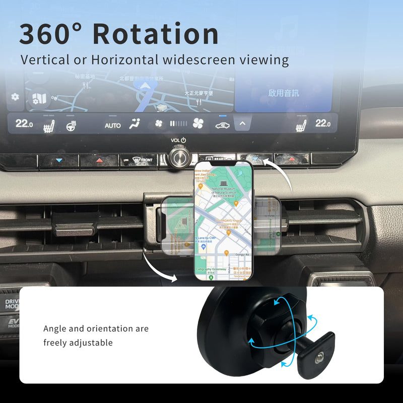 Car Phone Holder for Toyota RAV4 2026 Accessories, Air Vent Magnetic Car Phone Mount with Upgraded 360° Metal Ball Joint, Phone Holder for iPhone Samsung Google Pixel Android Phones RAV4 2026 Magnetic Holder-Metal Ball Joint