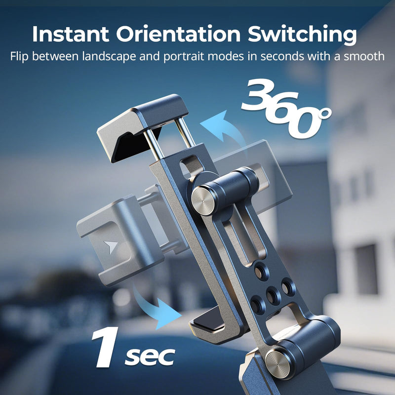 [AUSTRALIA] - SMALLRIG Metal Phone Mount with Baseplate for Arca-Swiss,Compatible for DJI RS 4 Mini & RS 3 Mini, Phone Mount Adapter Support Free Adjustment Joints, Phone Tripod Mount for iPhone 17/16/15-5338 