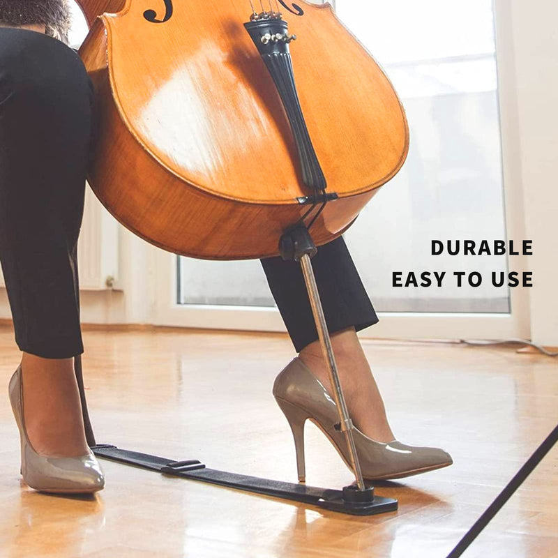Non-slip Cello Endpin Anchor Stopper Rest Holder Stand Anti-slip Device for Cello Adjustable Cello Endpin Strap with Thickened Foam Pad, Great for Cellist Practice Performance