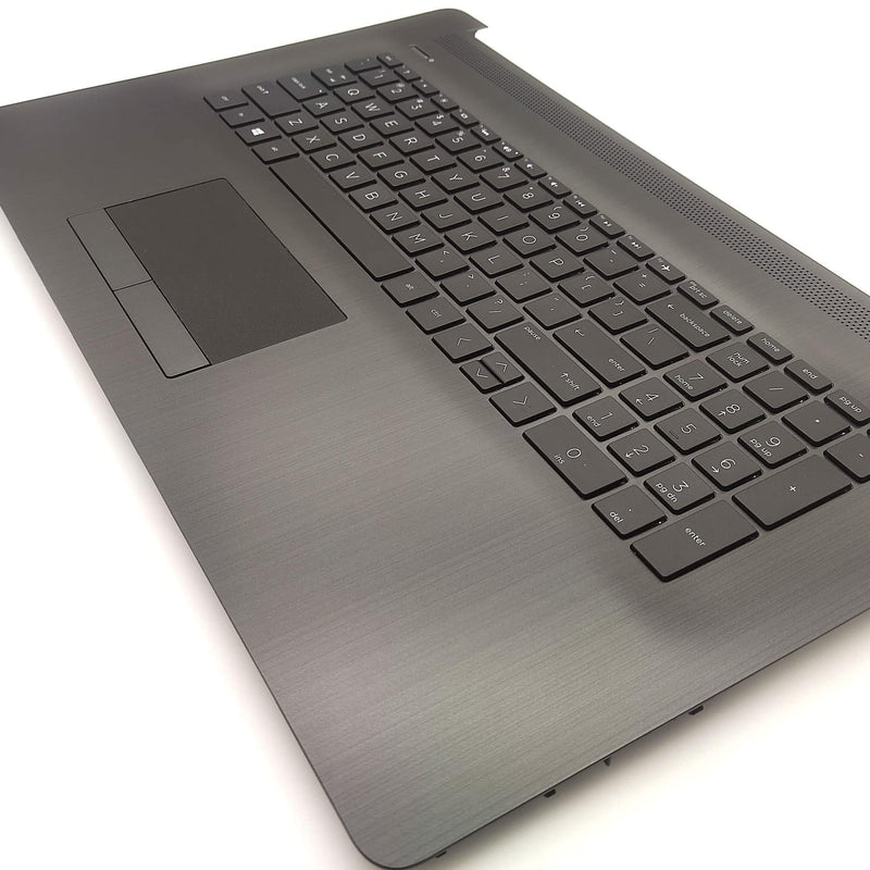 Replacement for HP Laptop 17-by 17-ca 17t-by 17z-ca Upper Case Palmrest US Layout Backlit Keyboard with 73H0 Touchpad Assembly L22749-001 Gray | Upper Case Top Cover Replacement,Backlit Keyboard,US Layout,with 73H0 Touchpad,Gray,P/N L22749-001