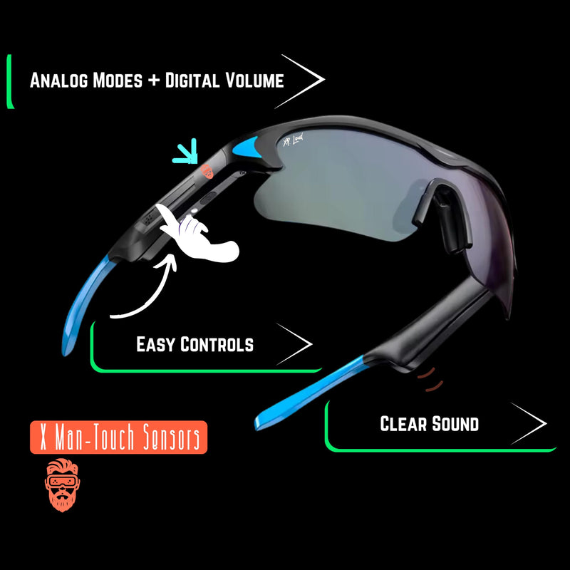 Super Smart Glasses Rare Combo UV400, 120HSB Siri Android, Bluetooth Open Ear Audio Music Podcast Map Nav