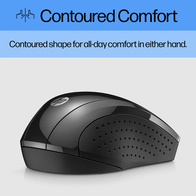 HP Wireless Mouse - Black, 15-Month Battery, 1600 DPI Sensor, Side Grips - For PC/Laptop, Mac, Chromebook New Version