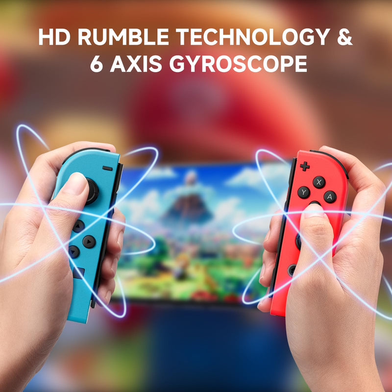 Switch Controllers Compatible with Switch/Lite/OLED, Programming Wireless Pro Controller with Motion Control, Vibration, Wake-up, Screenshot, Turbo