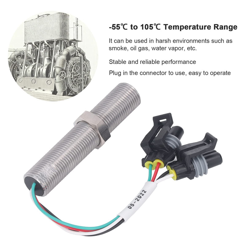 Ouitble Inductive Proximity Sensor, 5/8 M16 Magnetic Pickup UNaF Stainless Steel MSP6732 Generator MPU Speed Sensor Distance Detection Module for Robot Obstacle Avoidance/1291
