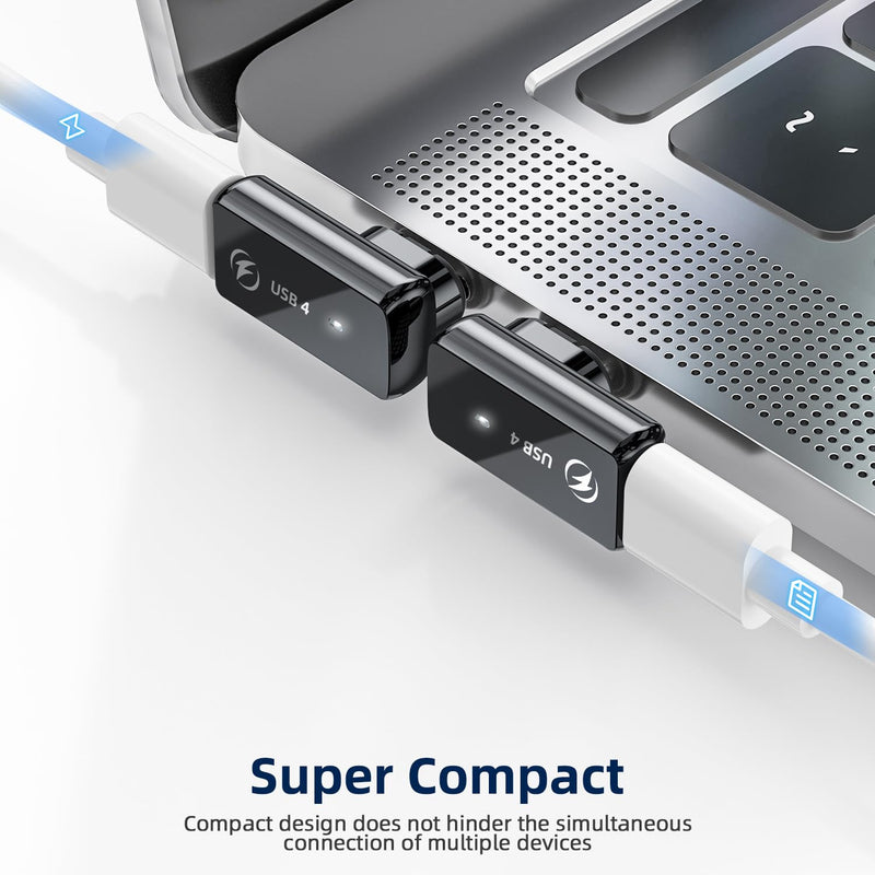 140W Straight + 240W Right Angle USB C Magnetic Adapter - 4 Pack