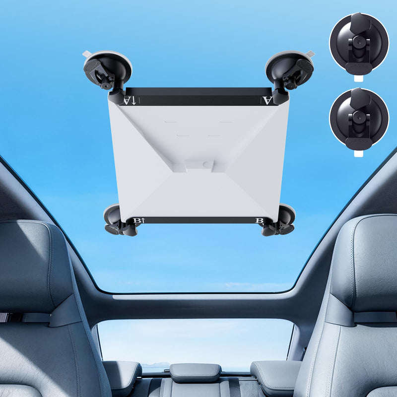 Starlink Mini Mount, Starlink Mini Suction Cup Mount for Car Windows & Sunroofs, Secure Mounting Kit with 2 Spare Cups & Anti-Slip Pad,All-Weather Stability for RVs, Trucks & Boats(Black) Black