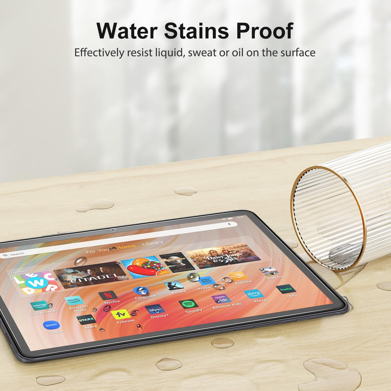 SPARIN 2 Pack Screen Protector for Amazon Fire HD 10 Tablet (2023/2021,13th/11th Generation) /Fire HD 10 Plus/Fire HD 10 Kids/Kids Pro Tablet 2021, 9H Hardness Tempered Glass Guard for Fire 10
