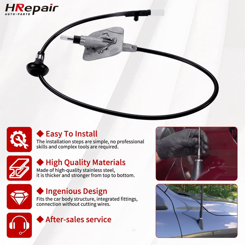 [AUSTRALIA] - Radio Antenna Base fits for 2009-2021 Dodge Ram 1500-5500 Antenna Base Mast Kit Replacement 926-833-w/Adapter Cover 
