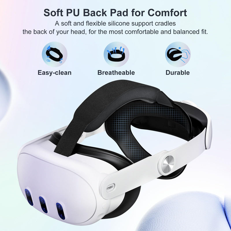 5000mAh Battery Pack for Oculus Quest 2 (Pack of 2),Comfort Adjustable Head Strap for Meta Quest 3