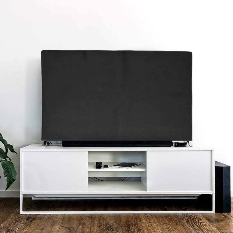 kwmobile Dust Cover for 49-50" TV - Fabric TV Display Protector for Flat Screen TVs - Black