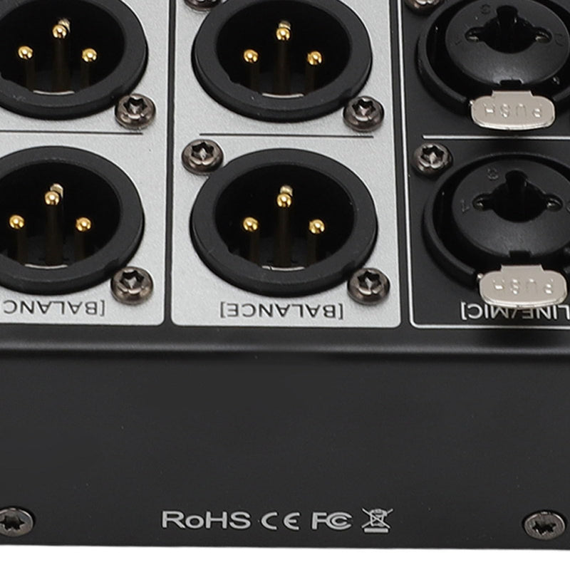 Passive Monitor Volume Controller, XLR 1 Input 2 Output Passive Stereo Studio Controller, High Precise 70Mm Fader, Controller for Studio & Home Audio System