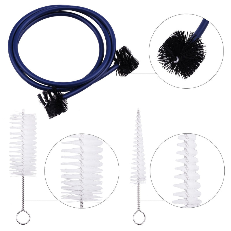 2PCS Trumpet Cleaning Care Kit Mouthpiece Brush Valve Flexible Brush Set for Trumpet Mouthpiece