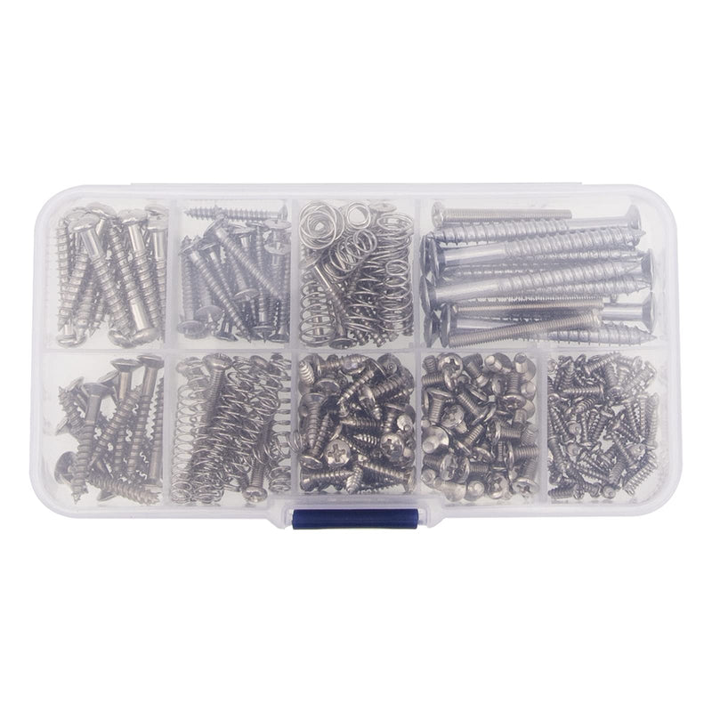 [AUSTRALIA] - 9Types Yootones 226 Pieces Guitar Screw Kit with Springs Compatible with Electric Guitar Bridge, Pickup, Pickguard, Tuner, Switch, Neck Plate, Guitar Strap Buttons & A Tweezers Guitar Accessories 
