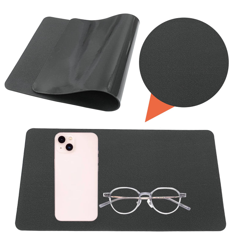 Black Car Dashboard Anti-Slip Mat, 27 x 15 cm Universal PVC Non-Slip Pad for Car Dash Accessories (Medium Size/Non-Adhesive/Car Texture) Style 2