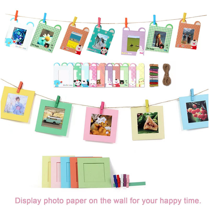 GEMHOPE Latest Colorful Bundle Kit for Accessories Kit, Compatible With Fujifilm Mini 9 8 11 12 70 90 Accessories Include Photo Albums Film Stickers Desk Stands Hanging Frame Clips Straps