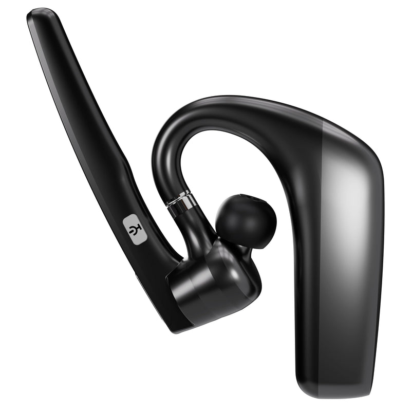 Delton Ultralight Bluetooth Headset with Noise Cancelling Microphone | Bluetooth Earpiece with Carrying Case, Wireless Headset for PC/Laptop, Compatible with MS Teams, Zoom and More - Black