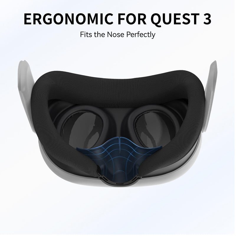VR Anti-Leakage Nose Pad Cushion for Meta Quest 3 Headset Accessories, VR Nose Cover Only for Oculus Quest 3 Original Headset