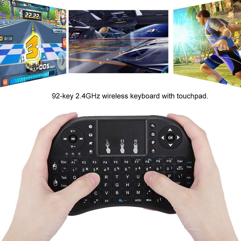 Mini Wireless Keyboard with Touchpad, Portable 2.4Ghz Wireless Handheld Keyboard Flying Mouse Wireless Keyboard for Home Multimedia for PC, Laptop, Smart TV, Windows, TV Box, etc