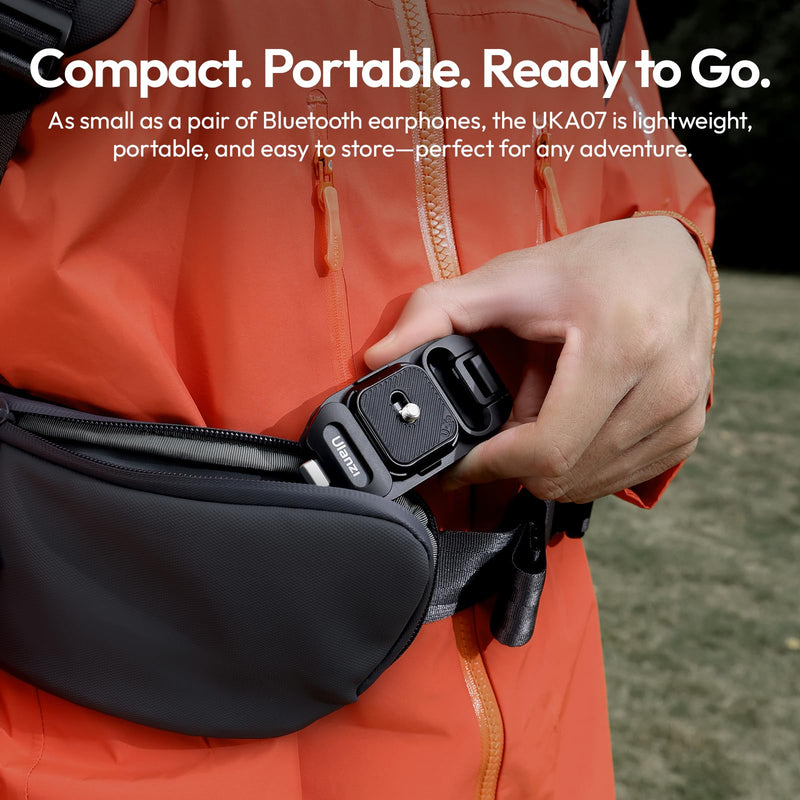 [AUSTRALIA] - ULANZI Camera Backpack Strap Clip,w Plate Quick Release System, Compatible w Uka QR Plates, for Sony, Nikon, Fuji, DSLR Action Cam Mount, Bearable Load up to 10kg【Not Compatible w F38/Arca System】 