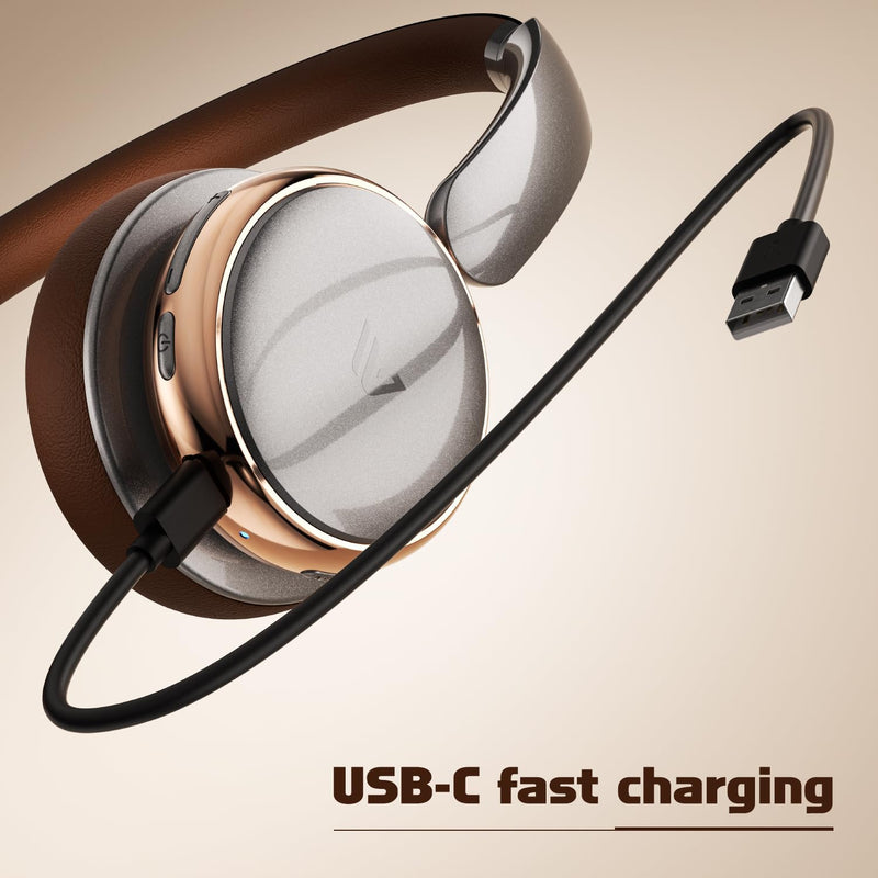 Nova Active Noise Cancelling Headphones, Wireless Over Ear Bluetooth Headphones, Bluetooth 5.4 Wireless Headset with Mic,Hi-Fi Quality Sound 58H Playtime (Sliver) Sliver