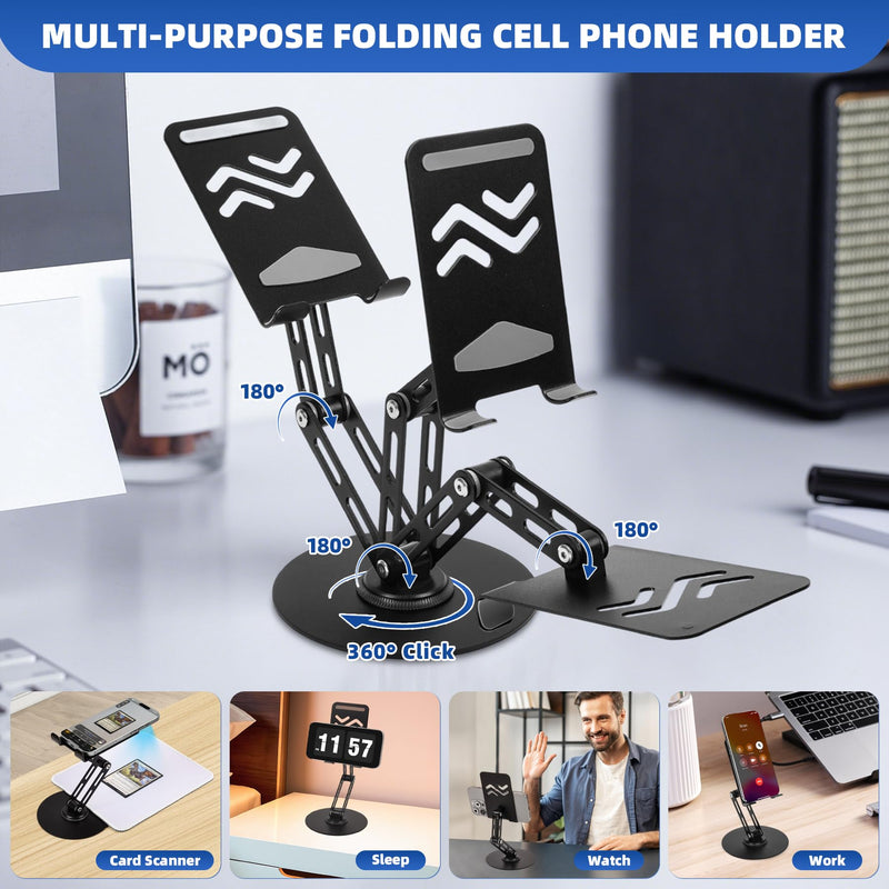Card Scanner for Trading Cards–MTG & TCG Card Scanner Stand with Magnetic LED Light,Foldable Phone Holder for Scanning,Cards Quickly Scan and Price Check,Available for ManaBox with LED Light